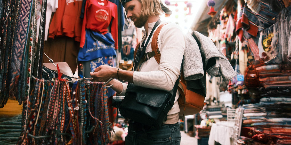 small camerabag nano messenger leather by compagnon handcrafted for Leica or mirrorless cameras