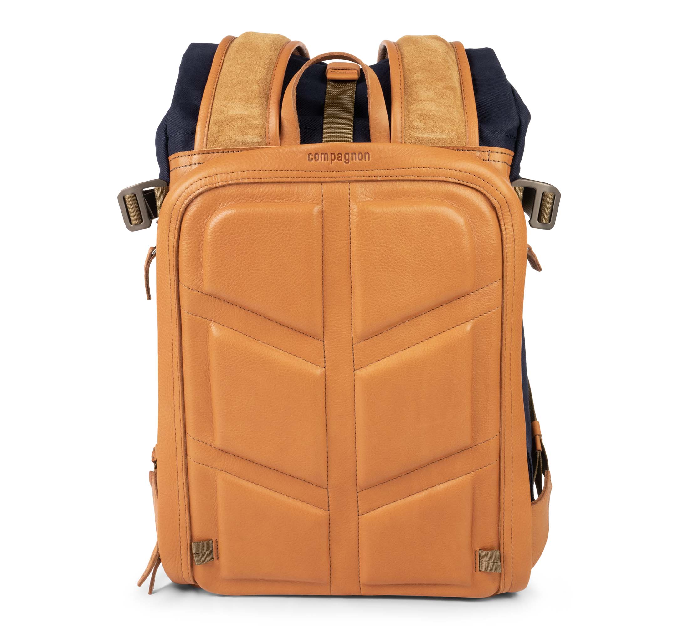 New Tan Brown Large Leather Expandable Backpack factory - Lots of Pockets Retails $200